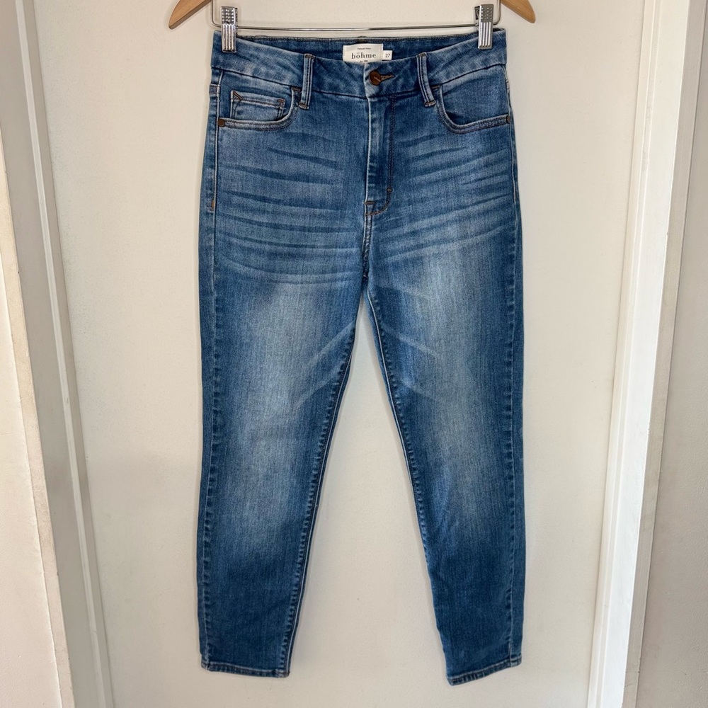 Böhme high waisted skinny jeans Womens 27 Medium Wash Short Normcore Preppy EUC